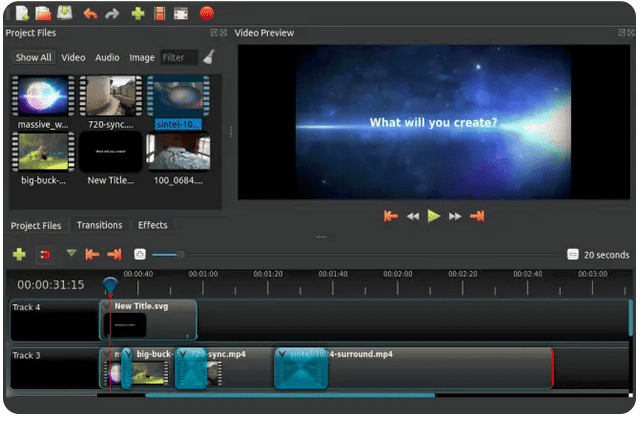 aplikasi potong video di laptop pc komputer OpenShot