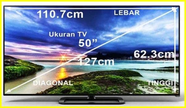 Ukuran TV 50 Inch Berapa Cm? Cek Dulu Sebelum beli TV LED