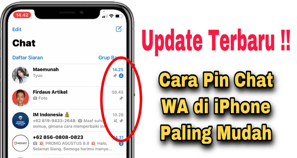 Cara Pin Chat WA di iPhone