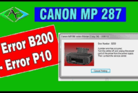 Error P10 Canon MP287: Penyebab & Solusi Mudah