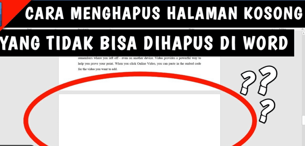 Cara Menghapus Halaman Kosong di Word
